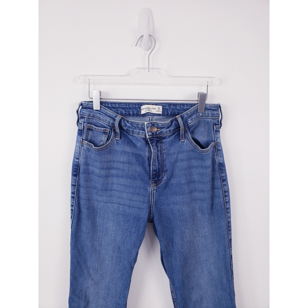 Abercrombie & Fitch The Flare Ultra High Rise Stretch Blue Denim Jeans 29/8R - Picture 5 of 8